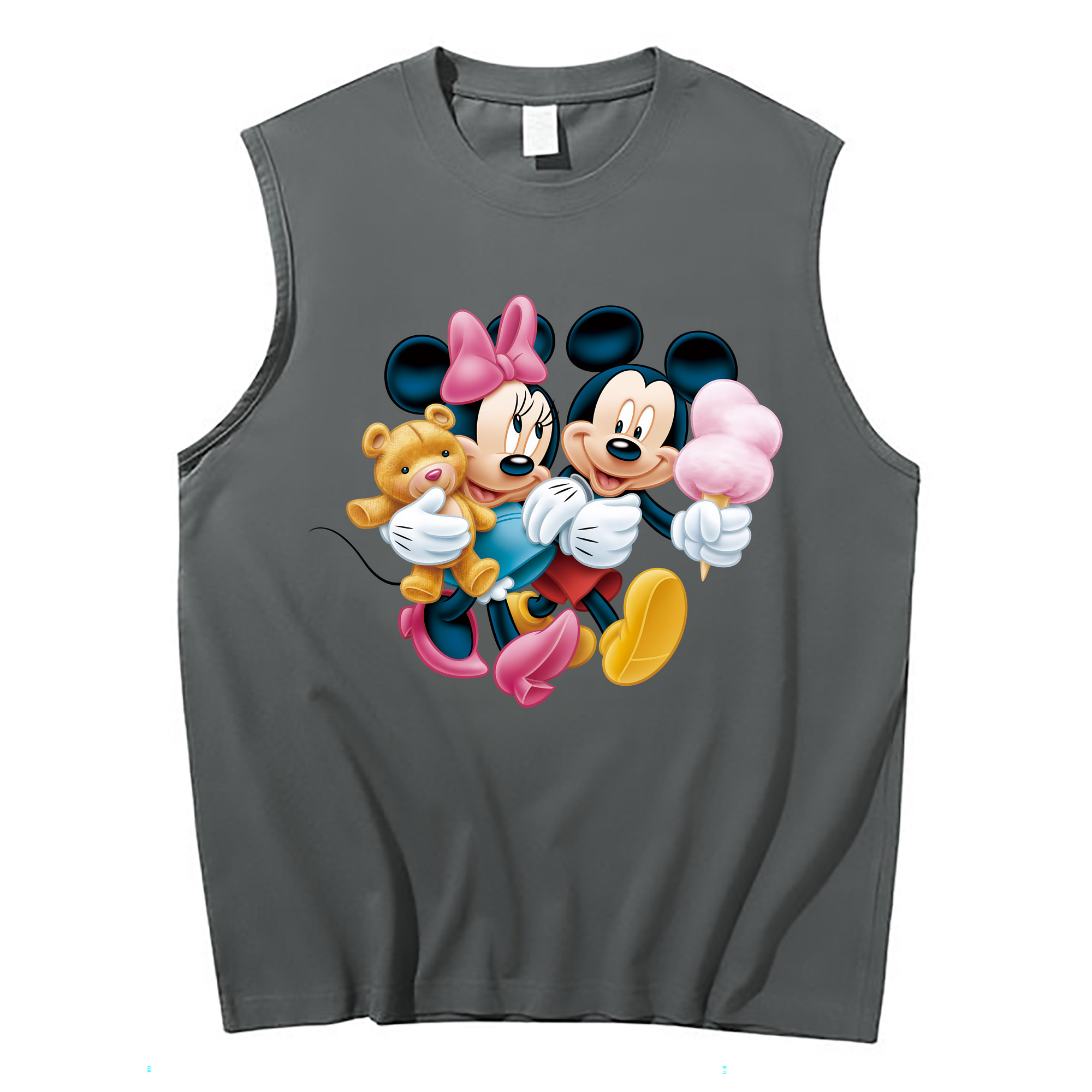 （画像用） ミッキーマウス Mickey Mouse コットン100％タンクトップ（フロントプリント）